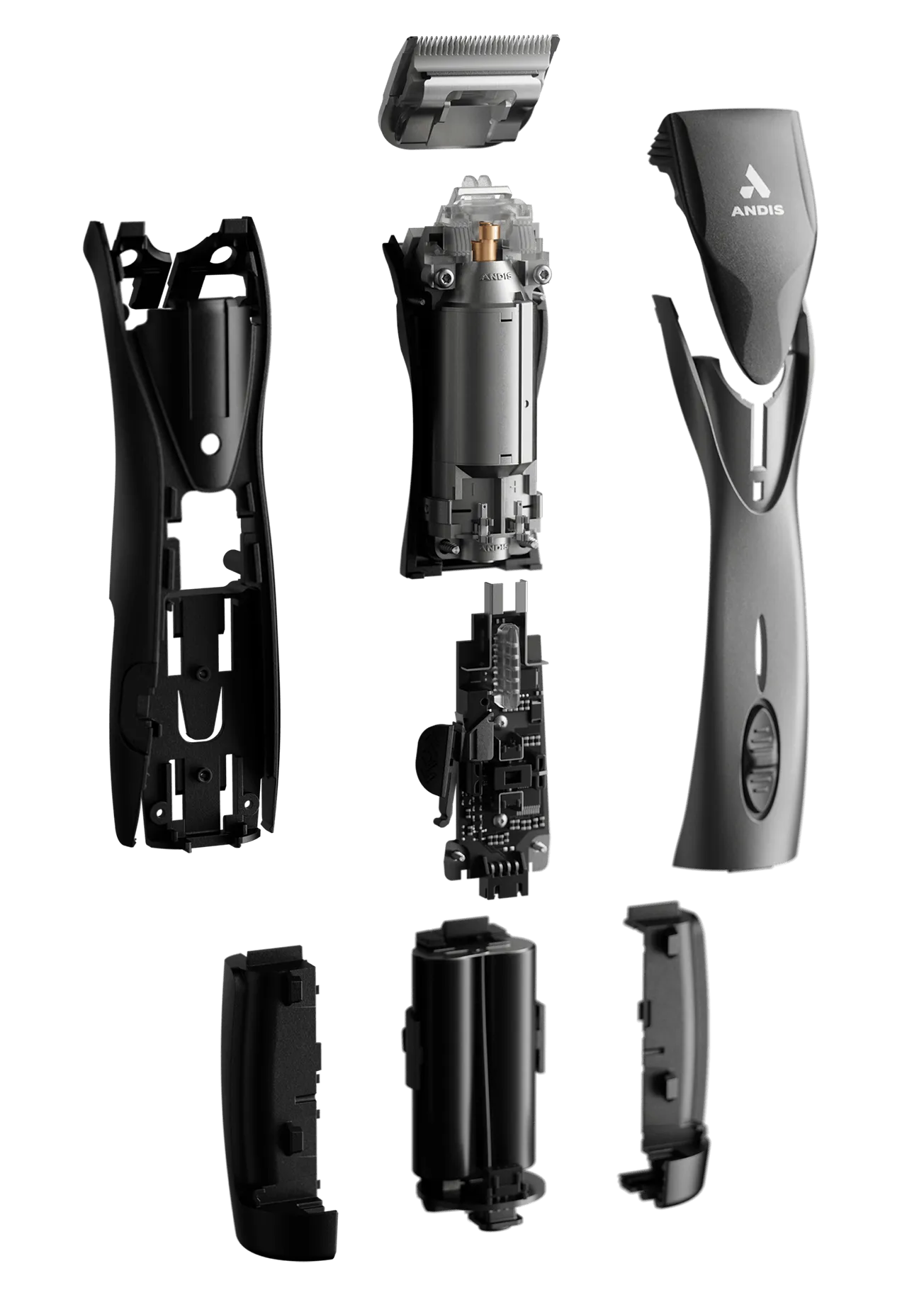 Exploding image of Supra ZR II Cordless Detachable Blade Clipper