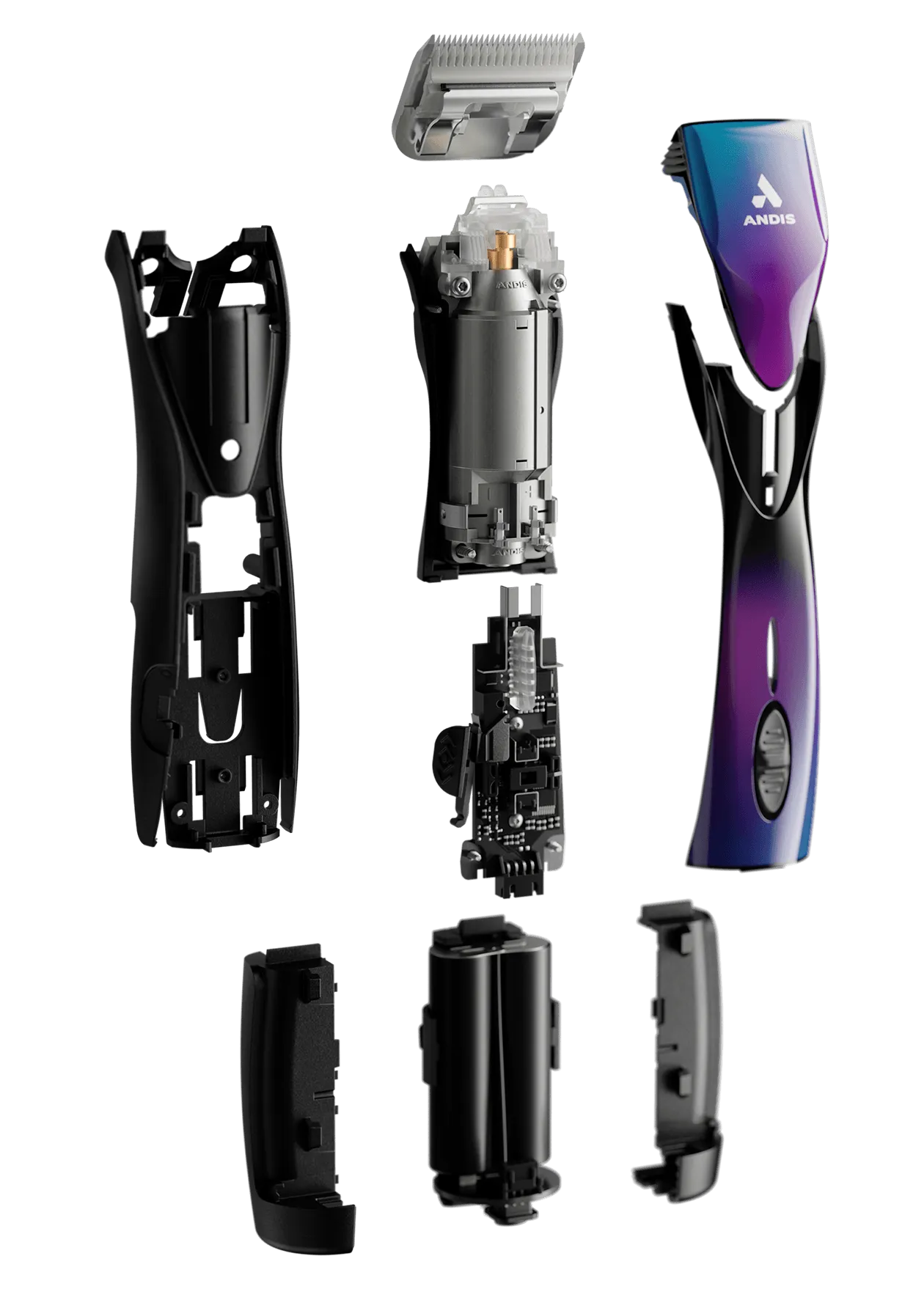 Exploding image of Pulse ZR II - Purple Galaxy Limited Edition Clipper